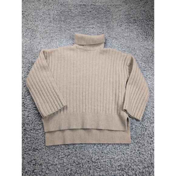 BPLAN Sweater Women Large Beige Long Sleeve Casual Wool Classiccore Turtleneck - Picture 1 of 7